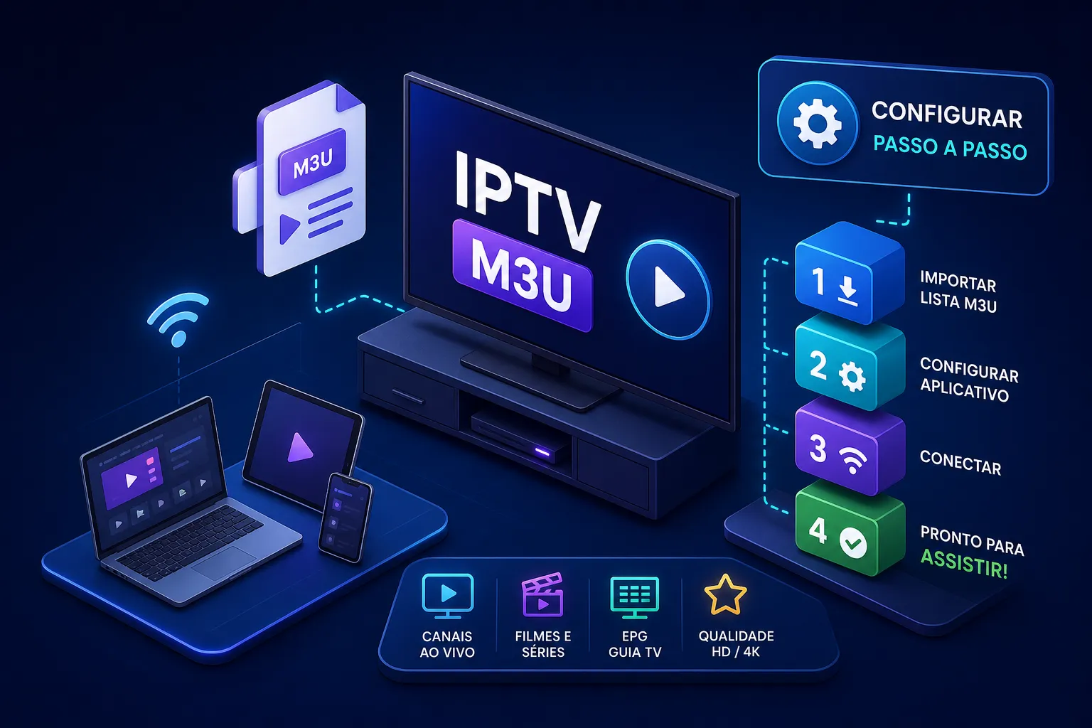 IPTV com Lista M3U: Como Configurar Passo a Passo O M3U é um arquivo de texto simples que lista endereços de transmissões.